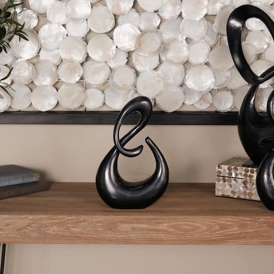 11.5" Dark Gray Aluminum Swirl Sculpture